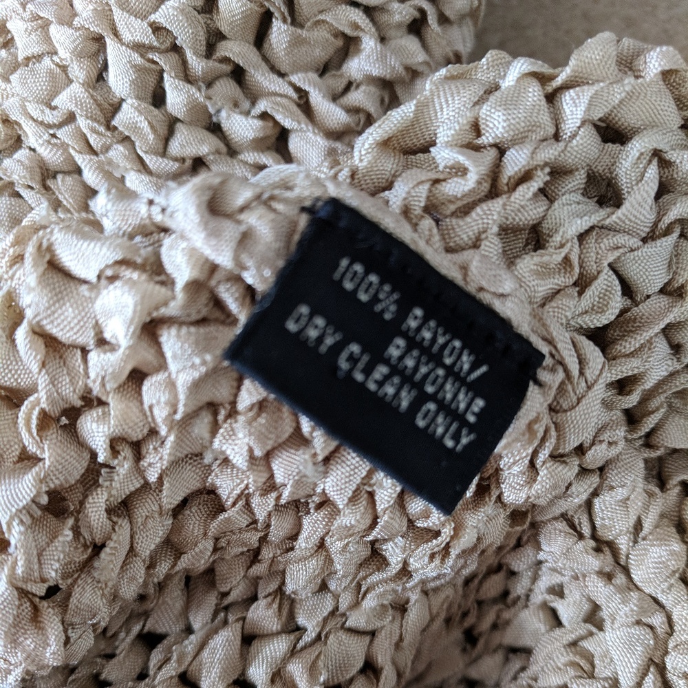 Sexy RALPH LAUREN nude open knit sleeveless top  S - Picture 7 of 8
